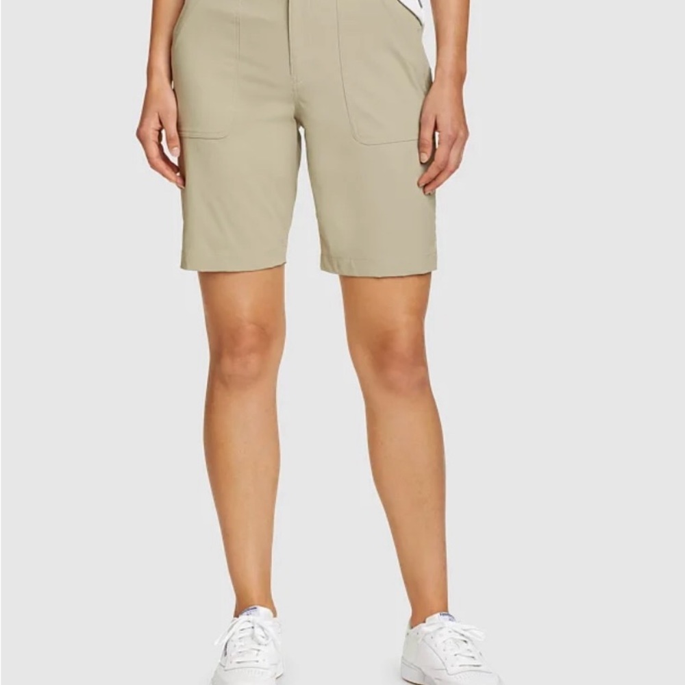 NWOT Eddie Bauer Horizon Bermuda Shorts-Tan-Size 16